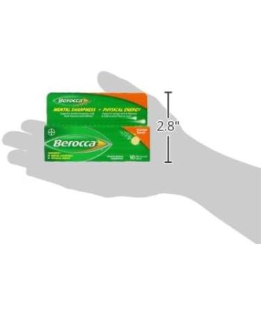 Berocca Energy Vitamin Supplement - Orange Flavor Effervescent Tablets - 10 Count - Buy Online on GoSupps.com