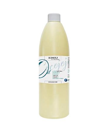 Emu Oil - 100% Pure Australian Rendered Natural Deodorized Unscented Bulk Creamy Carrier Oil - 16 oz 1 LB - Hair Face Body Skin Hair Nails Cuticles 6 Times Refined Premium Grade A - Packaging May Vary