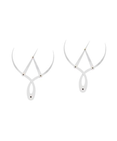 NOLITOY 2pcs Disposable Eyebrow Ruler Eyebrow Ruler Tool Eyebrow Stencil Template Positioning Ruler Modify