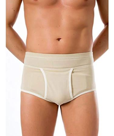 Pani Teresa Medica - Bentbruch Slip for men - broken patch for inguinal hernia - inguinal hernia underpants - hernia letter - hernia boxers XL beige