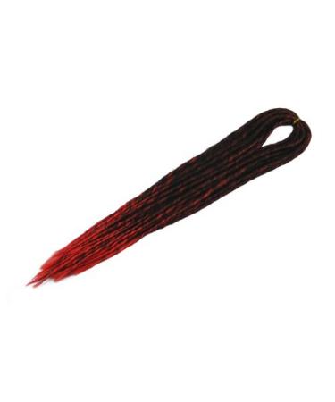 Elysee Star Dreads Black Dark Red Transitional Dreadlocks Double Ended Synthetic Dread