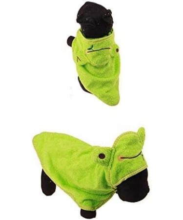 Fiyuer Dog Wademan 2 pcs Pet Bathing Towel & Bathrobe - Fast Drying Super Absorbent for Small Dogs & Cats - Green & Blue - Buy Online on GoSupps.com