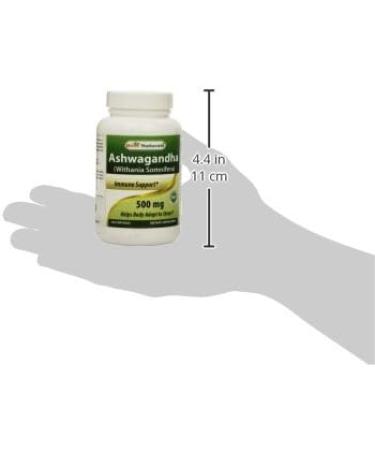 Best Naturals Ashwagandha 500mg 120 Capsules | Withania Somnifera Supplement - Buy Online on GoSupps.com