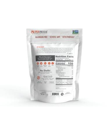 Superseedz Raw Pumpkin Seeds (Pepitas) No Shell 12 oz - Whole 30, Paleo, Vegan & Keto Friendly - 9g Plant Based Protein - Made In USA - Nut Free - Gluten Free Snack - Buy Online on GoSupps.com
