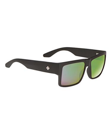SPY Optic Cyrus, Square Sunglasses, Color and Contrast Enhancing Lenses Black