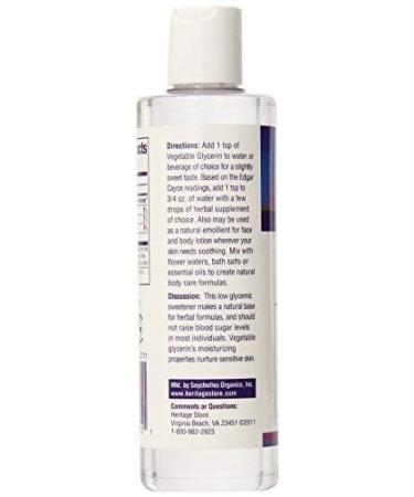 Heritage Store Vegetable Glycerin 8 Ounce - Premium Quality for DIY & Skincare | International Shipping Available - Buy Online on GoSupps.com