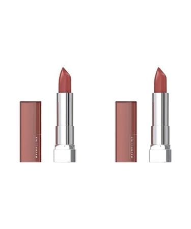 Maybelline Color Sensational Lipstick Lip Makeup Cream Finish Hydrating Lipstick Rum Riche Deep Nude 0.15 oz (Pack of 2)