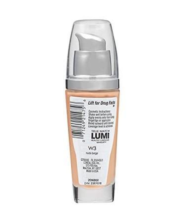 L'Oreal True Match Healthy Luminous Makeup SPF 20 W3 Nude Beige - 1 fl oz - Buy Online on GoSupps.com