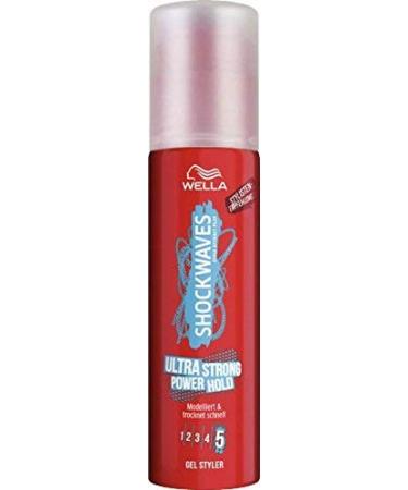 Wella Shockwaves Ultra Strong Power Gel Styler 3 Pack (3 x 100ml) Nourishing, fixing gel for shine and hold - Shapes and dries quickly