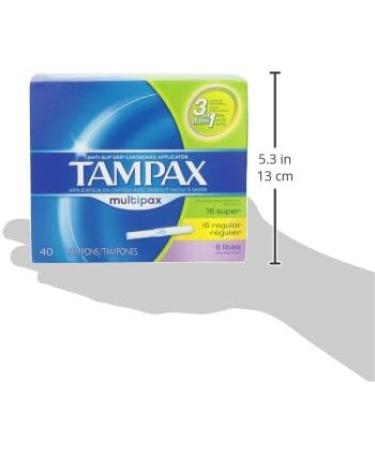 Tampax Cardboard Applicator Tampons 120 Count Multipack - Light/Regular/Super Absorbency - Unscented - Pack of 3 - Buy Online on GoSupps.com
