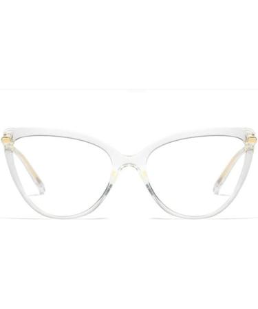 Buli Cat Eye Reading Glasses for Women - Clear +0.75 Prescription Oversized Schildpatt Reading Aids with Spring Hinges - Buy Online on GoSupps.com