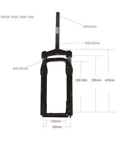 RST Electric Snow Bike 20 Forks - Aluminum Alloy, 4.0 Tire, 135MM Spread - Mountain Fat Suspension Fork - Buy Online on GoSupps.com
