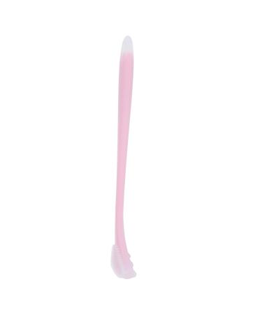 Beavorty Tongue Scraper silicone Tongue Cleaners Double Sided Tongue Brush Oral Care Cleaners Dental Scrapers Kits Professional Eliminate Bad Breath Pink