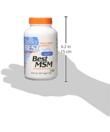 Doctor's Best MSM with OptiMSM 1000mg - 180 Veggie Caps for Joint Health - Buy Online on GoSupps.com