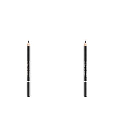 ARTDECO Eyebrow Pencil - Subtle precise eyebrow pencil long-lasting - 1 x 1.1 g 1 - black 1 piece (pack of 2)