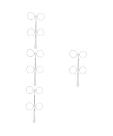 Housoutil 4 pieces of glasses accessories Instrumentklapp for objective optometry flipper optometry instrument with adjustable PD mirror film white double mirror lens glass