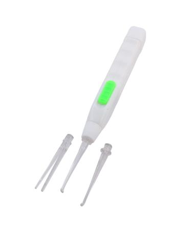 Qtqgoitem Plastic Household Handle Earwax Remover Cleaning Tool LED Flashlight Earpick Set White (Model: a72 73b ff9 791 72e)