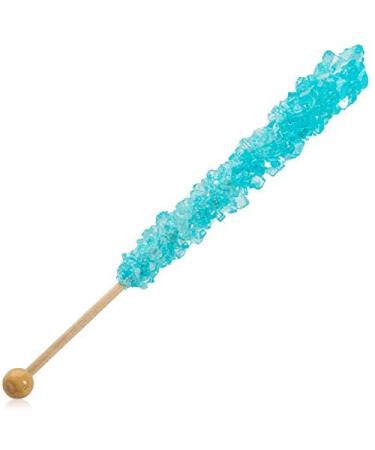Light Blue Rock Candy - Pack of 12 - Cotton Candy Flavored, Great Tasting Blue Candy for Frozen Parties, Elsa Decorations, Baby Showers, and Candy Buffets - Individually Wrapped
