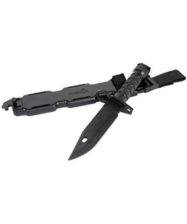 Lancer Tactical M9 Santoprene Rubber Blade Bayonet Disarm Trainer Knife with Sheath (Black) - Buy Online on GoSupps.com