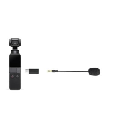 osmo Handle 3.5mm Microphone Mic Designed for DJI OSMO Action,Action 2, Pocket,Pocket 2 & Gopro Series Cameras with 3.5mm TRS Canon (3.5MM Microphone)