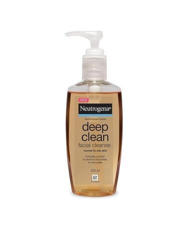 N.eutro gen'a Deep Clean Gentle Facial Cleanser | 2x Glycerin & Cleansing Agent | Alcohol-Free | Dermatologist Tested | Normal to Oily Skin | For Men and Women | 200ml