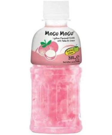 Mogu Mogu Lychee Flavoured Drink with NATA de Coco (Gotta Chew) | On the Go Drink | Jelly Texture | Refreshing Taste | No Added Preservatives and Colours | 320ml x 6 Bottles - Buy Online on GoSupps.com