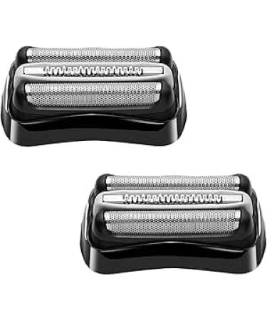 2 Pack Replacement Shaver Heads Series 3 32B, Black Replacement Electric Shaver Head Compatible with Braun S3 3