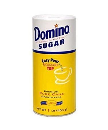 Domino Premium Pure Cane Granulated Sugar with Easy Pour Recloseable Top 16 oz. (Pack of 1)