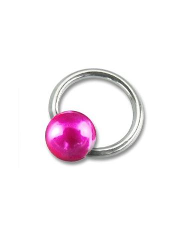 ND24 NailDesign Silver Nail Piercing Creole with Pink Ball | 925 Sterling Silver Nail Art for Fingers & Toes - Buy Online on GoSupps.com