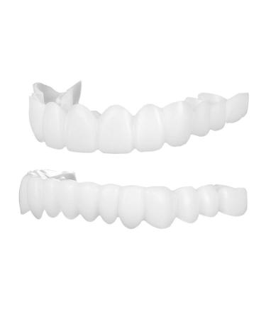 2 Paires Proth ses Dentaires Facette Dentaire Haut Et Bas pour Hommes Femmes Dentier Sourire Parfait pour Les Patients Souffrant De Perte De La Dents Manquantes