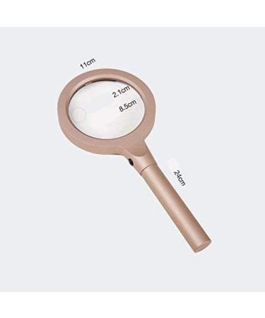 Magnifying Glasses Vision aids Handheld Magnifying Glass Can Magnify 10 20 Times Old Reading and Repair HD 12 LED Light Children's Mirror Bimetallic Frame Handle Stationery Office Supplies 1PCS - Buy Online on GoSupps.com