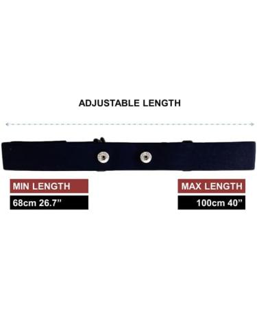 Performance Replacement Belt for Heart Rate Knives | Black Size S-XL | Compatible with Garmin HRM Dual Wahoo Tickr Polar H7 Cardiosport - Buy Online on GoSupps.com