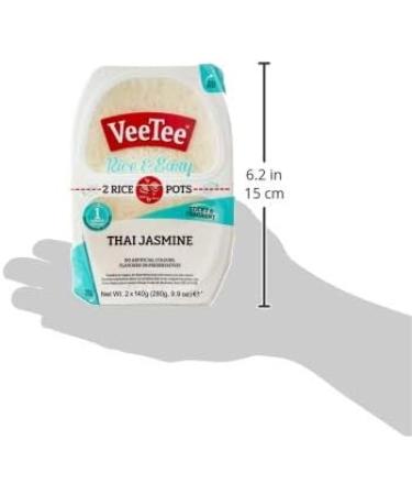 Veetee Thai Jasmine Rice - 2 x 140g | Fragrant Long Grain Rice Pack - Buy Online on GoSupps.com