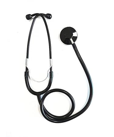 Lightweight Pro Single Head Stethoscope - Ideal for EMT Doctor Nurse Vet and Medical Students (Black)