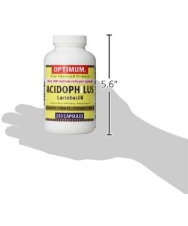 Optimum Acidophilus Lactobacilli Capsules 250 Count - Buy Online on GoSupps.com