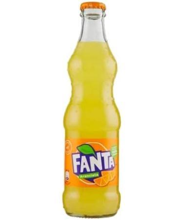 Fanta Aranciata Pack of 12 disposable glass bottles of 33 cl + 400 g of soft drink with orange juice - Buy Online on GoSupps.com