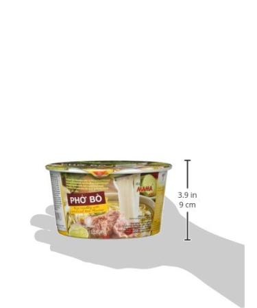 Mama Instant-Bowl Pho Bo - Authentic Thai Beef Flavor Instant Rice Noodle Soup - 6 x 65g - Buy Online on GoSupps.com