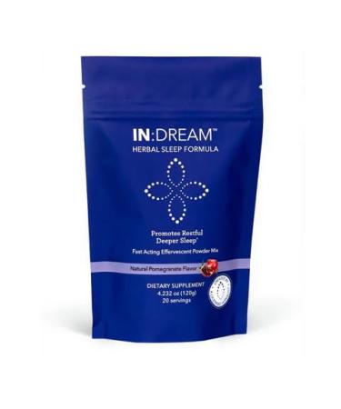 in Dream - Natural Sleep Aid Powder Drink Mix Herbal Adaptogen & Antioxidant Blend Natural Night Sleep Drink for Deep Sleep Relaxation & Recovery Pomegranate Flavor 20 Servings