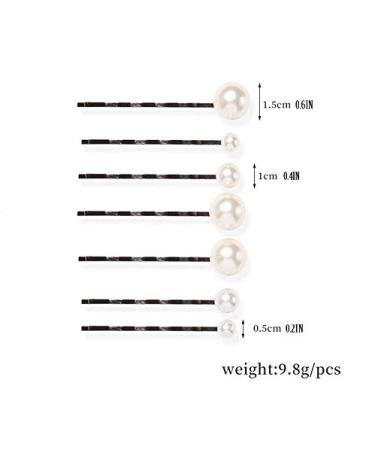Bartosi Pearls Bobby Pins Hair Clips Hair Barrettes Hairpin Accessories - Pack of 7 (White) for Women and Girls - Buy Online on GoSupps.com
