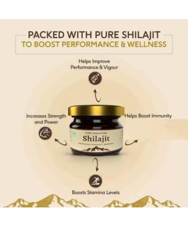 Resin Shilajit for Energy Focus and Vitality - Pure Quality Himalayans Shilajit | Strength | Stamina | Power | 100% Pure and Natural | 20gm | for Men & Women - Buy Online on GoSupps.com