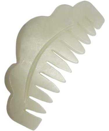 Mtse Natural Guasha Stone Head Therapy Massage Hair Comb Scalp Massager Tool - SPA Treatment - Buy Online on GoSupps.com