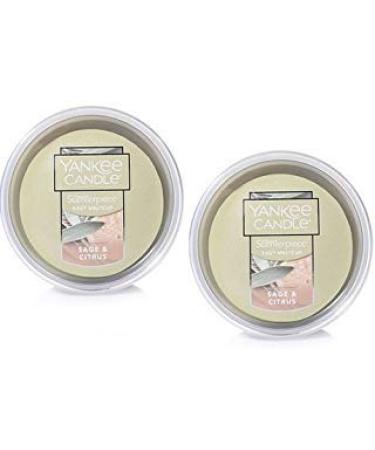 Yankee Candle 2 Pack Sage & Citrus Easy MeltCup. 2.2 Oz. Wax Melt Warmer. Home Fragrance.
