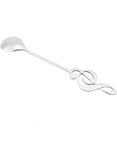 Guitar Coffee Spoons Musical Note Spoons Stainless Steel Dessert Spoon Musical Note Coffee Drinking Stirring Spoons (Silver) - Buy Online on GoSupps.com