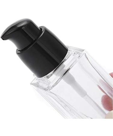 2 x Refillable Pumping Bags - Transparent Square Glass Travel Lotion Container with Black Pump Head - 15ml Cosmetic Dispenser - Buy Online on GoSupps.com
