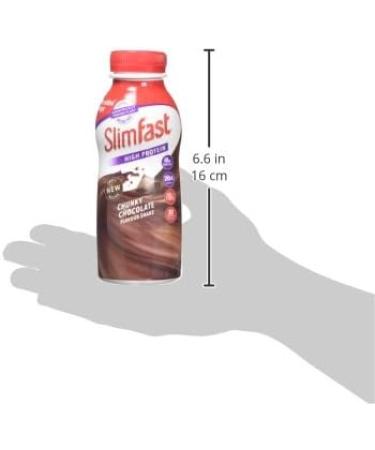 SlimFast Chunky Chocolate Shake 325ml - Rich Chocolate Flavor - 1 Pack - Buy Online on GoSupps.com