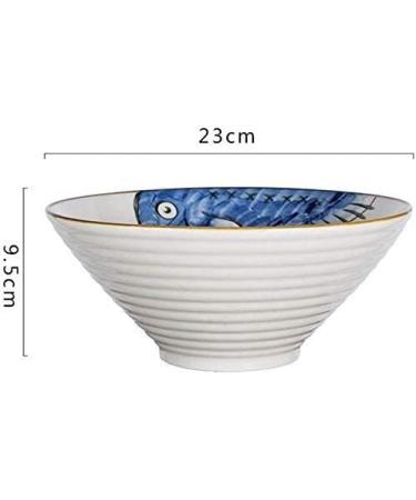 Bowl Creative Japanese Style Bowl Home Breakfast Noodle Bowl Ceramic Soup Bowl Personality Cutlery Pasta Bowl European Kitchen Cutlery Bowl (Color : 23cm) - Buy Online on GoSupps.com