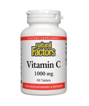 Natural Factors Vitamin C Plus Bioflavonoids & Rosehips 1000 mg 90 Tablets