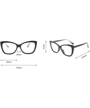 Trendy Anti-UV Blue Light Blocking Oversized Cat-Eye Reading Glasses +150 - Flat Light Mirror Black-Red | International Shipping - Buy Online on GoSupps.com