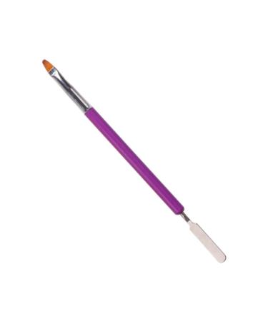 1PC Dual Ended Nail Gel Brush Acrylic Nails UV Gel Picker Extension Brush Pen Spatula Manicure Tool Purple
