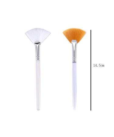 Shop 6 Pieces Fan Brushes Set - Facial Mask Applicator & Makeup Tools | White Fan Facial Brushes for Flawless Makeup Application - Buy Online on GoSupps.com